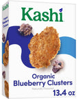 Kashi Cold Breakfast Cereal, Vegan, Organic Fiber, Blueberry Clusters, 13.4oz Box (1 Box)