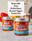 DeLallo Roasted Pepper Bruschetta Topping 705 oz Jar 3 Pack Made in Italy ReadytoUse Condiment