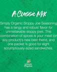 Simply Organic Sloppy Joe Certified Organic GlutenFree  141 oz  Pack of 12