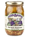 Jake  Amos Pickled Hot Garlic Mushrooms 16 Oz Jars Pack of 2