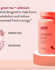 Love Wellness Metabolove Metabolism Booster | Curbs Food Cravings for Weight Management & Helps Boost Energy | Stimulant Free, Vegan & Gluten-Free Daily Supplement Pills | 60 Capsules