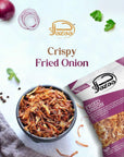 Jazaa Fried Onion Coated 400g 1411oz  Pack of 1  Made with Real Onions  Halal  Vegan  No Preservatives Artificial Flavor or Color  Sealed in Air Tight Bag