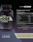 Gamer Complete Edge, Brain, Energy, and Focus Supplement | Nootropic Capsules to Boost Performance, Concentration, and Fuel Body & Mind with Vitamins for Mental Clarity and Energy | 60 Capsules