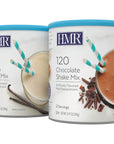 HMR 120 Chocolate Shake  120 Vanilla Shake Meal Replacement Powder Twin Pack 12g Protein 120 Cal 2 Canisters of 12 Servings Each VanChoc