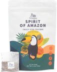 Tea Apotheca  Spirit of Amazon Iced Tea Bag  Rooibos Tangerine Peel Honeybush Monk Fruits  Refreshing Sweet Beverages Sugar Free Caffeine Free Gluten Free Herbal blending tea 15 teabags