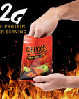 Chipoys Fiery Spicy Tortilla Chips, Crunchy Fire Red Hot Pepper Snacks, Flaming Jalapeno Lime Chips, Gluten-Free, Protein Chip, 4 oz Bags, Pack of 8