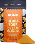 Cheddar Sour Cream Seasoning - XL 6 oz Bag - Zested Creamy Cheese Powder Spice