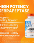 Doctor's Best High Potency Serrapeptase, Supports Healthy Sinuses and a Healthy Immune System, Non-GMO, Gluten Free, Vegan, 120, 000 SPU, 270 Veggie Caps