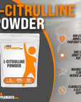 BULKSUPPLEMENTS.COM L-Citrulline Powder - Citrulline Supplement, Citrulline Pharmaceutical Grade, Citrulline Powder - Citrulline 3000mg, 3g per Servings, 167 Servings, 500g (1.1 lbs)