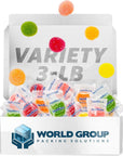 Sunkist Fruit Gems Soft Candy  Assorted Candy  3 LB Bag  Jelly Belly  Queen Jax  Individually Wrapped Candies  Candy Bulk by World Group Packing Solutions