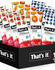 That's it. Variety Pack 100% Natural Real Fruit Bar, Best High Fiber Vegan, Gluten Free Healthy Snack, Paleo for Children & Adults, Non GMO No Added Sugar, No Preservatives Energy Food (12 Pack)