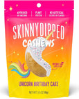 SkinnyDipped Unicorn Birthday Cake Cashews Healthy Snack Plant Protein Gluten Free Resealable Bags 35 Ounce Pack of 5