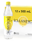 Icelandic Glacial Sparkling Water Sicilian Lemon 500 ml 12 Count