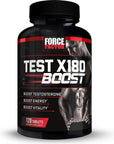 FORCE FACTOR Test X180 Boost Testosterone Booster and Energy Supplement for Men, Boost Energy, Increase Stamina, Enhance Vitality and Performance, with D-Aspartic Acid and Fenugreek, 120 Tablets