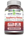 Amazing Formulas Raspberry Ketone with Green Tea Extract & Multi Berry Complex, 1000mg Per Serving 120 Veggie Capsules Supplement | Non-GMO | Gluten Free | Made in USA