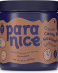 Paranice  Creamy Cocoa Hazelnut Spread  77 Almond and Hazelnut  Sugar Free  Keto and Vegan  Gluten Free  Dairy Free  Palm Oil Free  Erythritol Free  10 Oz  Pack of 1