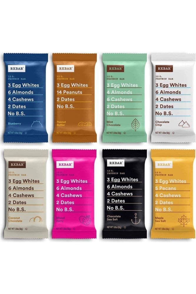 RXBAR Variety Pack, Protein Bar, Gluten Free, High Protein Snack 1.83 Ounce (1 Count (12 Pack))