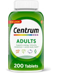 Centrum Adult Multivitamin/Multimineral Supplement with Antioxidants, Zinc, Vitamin D3 and B Vitamins, Gluten Free, Non-GMO Ingredients - 200 Count