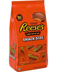 REESE'S Milk Chocolate Peanut Butter Snack Size Cups, Candy Bag, 33 oz (60 Pieces)