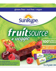 SunRype FruitSource Veggie 100% Fruit and Vegetable Bar Snack Variety Pack, 444g/16oz., {Imported from Canada}