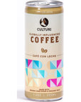 Culturi Organic Canned Coffee  All Natural NonGMO Cold Brew Coffee with Whole Milk and Cane Sugar  Cafe Con Leche  Preservative Free Shelf Stable Best Served Cold 12 Pack of Cans