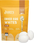 Judee’s Dried Egg White Protein Powder 8 oz - Pasteurized, USDA Certified, 100% Non-GMO - Gluten-Free and Nut-Free - Just One Ingredient - Made in USA - Use in Baking - Make Whipped Egg Whites