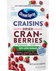 Ocean Spray Craisins 50 Less Sugar Dried Cranberries Dried Fruit 5 Oz Pouch Pack of 1