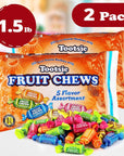 Tootsie Roll Fruit Chews  Halloween Trick Or Treat  Mega Mix 5 Flavors Assorted Candy  Cherry Lemon Lime Orange Vanilla  Halloween Candy Bulk  Indivitually Wrapped Candy 15 Pounds