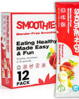 SmoothieNGo BlenderFree Smoothie Mix Powder 12 SingleServe Packets AllNatural Drink Mix Smooth Rich Flavors Natural Fruits and Vegetables BananaStrawberry