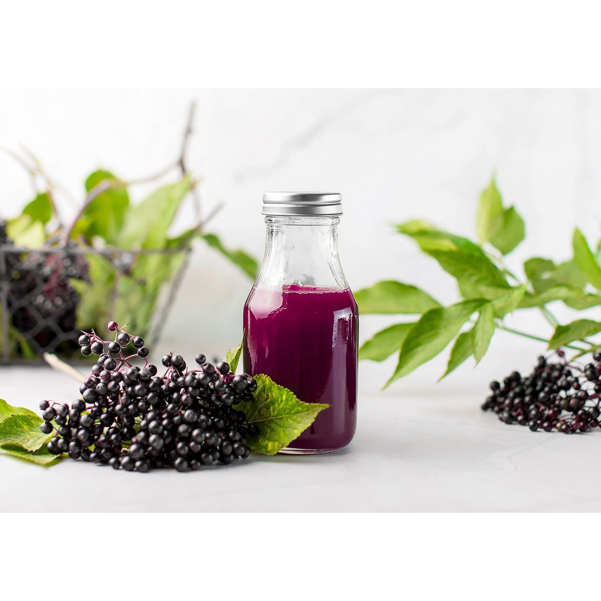 Food to Live Black Elderberry Powder 1 Pound  Raw Dried Berries Unsulfured Vegan Bulk for Baking Juices Smoothies Yogurts Instant Breakfast Drinks No Sulphites Contains Maltodextrin