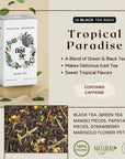 Tropical Paradise Mango Strawberry Papaya Black  Green Tea Pyramid Sachet Tea Bags Caffeinated Hot  Iced Tea  16 Cups  The Spice Hut First Sip Of Tea