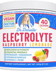 Dr. Danielle's Original Electrolyte Powder - Hydration Drink Mix Supplement - Boosts Energy & Keto-Friendly - No Maltodextrin & Sugar Free - Raspberry Lemonade Flavor