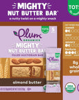 Plum Organics | Mighty Nut Butter Snack Bars | Organic Toddler & Kids Snacks | Almond Butter | 0.67 Ounce Bar (40 Total)