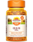 Sundown CoQ10 200mg Softgels, Supports Heart Health and Energy Metabolism, 40 Count