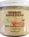 Frost Ridge Maple Farm Organic Maple Cream Grade A One Pound 16 oz