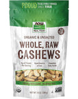 NOW Foods, Certified Organic Cashews - 10-Ounce (Packaging May Vary)