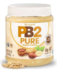 PB2 Pure Peanut Butter Powder - [2 lb/32 oz Jar] - No Added Sugar, No Added Salt, No Added Preservatives - 100% All Natural Roasted Peanuts - 6g of Plant-Based Protein