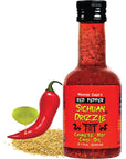 Sichuan Drizzle Chinese Chili Oil -- Condiment & Ingredient, Premium EVOO with Hot Chili Flakes, Rice & Noodles' Condiment, Vegan, Gluten-Free & Paleo