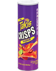 Takis Crisps Fuego Potato Crisps, Hot Chili Pepper and Lime Artificially Flavored, 5.5 Ounce Canister