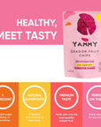 Yammy Dried Dragon Fruit Chips (Pack of 3) for Drinks, Refreshers, 1 Ingredient Superfood Snack, Healthy, Dehydrated Pitaya Pieces, Yummier Than Freeze Dried Dragonfruit Chunks, Gluten Free, Vegan