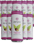 Zenjoy Passion Fruit Green Tea Relaxation Drink 12 Pack  Calming Drink with Ashwagandha  Lemon Balm  NonAlcoholic Beverage Infused with LTheanine for Enhanced Focus  12oz Cans