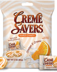 One Orange and Creme Strawberry and Creme 3oz Bundle  The Original Classic Creme Savers Featuring the Taste of Fresh Fruit and Cream