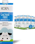 Koita Lactose-Free Whole Fat Milk - (1L, 12-Pack)