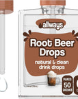 Allways Drops, Liquid Water Enhancer Drink Mix - 50 Drinks (Root Beer)