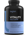 LEGION Vitality - Natural Wellness Supplement w/DHEA 100mg, Rhodiola Rosea, & Bilberry Extract -30 SVG