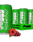 Joggy Clean Energy Drink  4Pack Tart Cherry  Hibiscus  150mg Organic Guayusa Caffeine  Zero Added Sugar Vegan PlantBased Natural Healthy Boost Premium Beverage