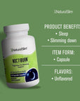 NaturalSlim NoctiBurn Night Fat Burning Support & Metabolism Support Supplements with Essentials Amino Acid - Nighttime Fat Burner - 120 Vegetable Capsules