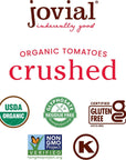 Jovial Crushed Tomatoes  Organic Tomatoes NonGMO USDA Certified Organic No Additives BPAFree No Added Sugar No Salt Added Recyclable Glass Made in Italy  183 Oz 6 Pack