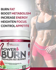 nPower Nutrition-Burn Premium Fat Burner for Women, Cucumber Watermelon, 30 Servings, Helps Curb Appetite, Boost Metabolism, 5.3 Ounce